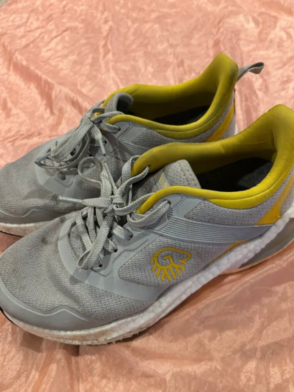 GIESSWEIN GERMANY WOMENS WOOL PEAK X 1 MERINO SNEAKER 38 7.5 8 GRAY YELLOW WHITE